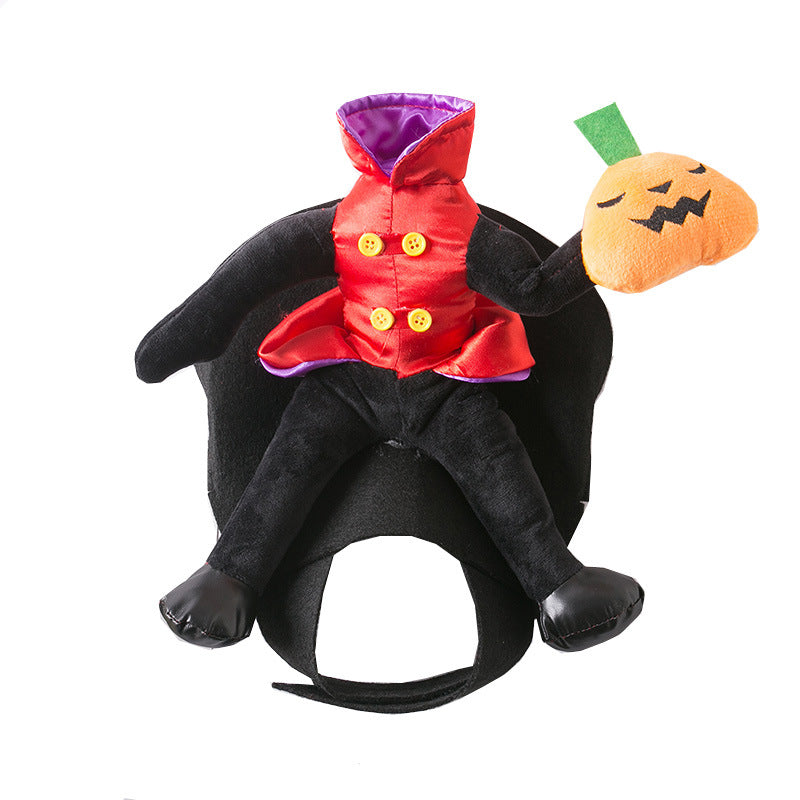 Ropa para perros y gatos de Halloween Disfraz para mascotas Divertido, disgraz hombre sin cabeza