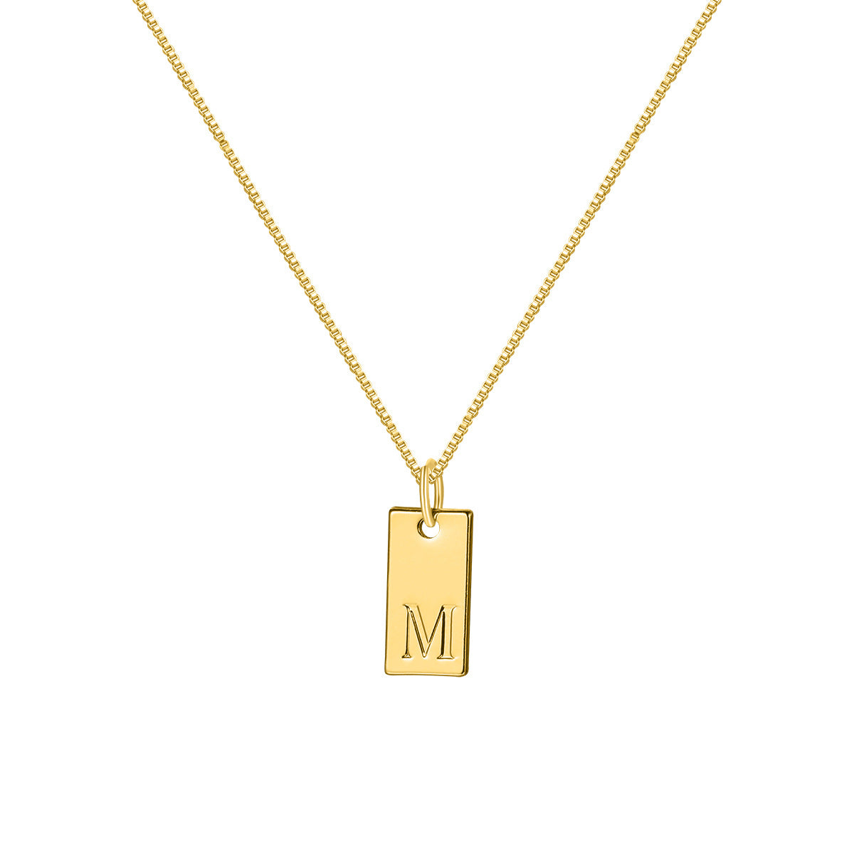 Collar dorado con dije de letra de tu elección, diseño de calidad y belleza.
