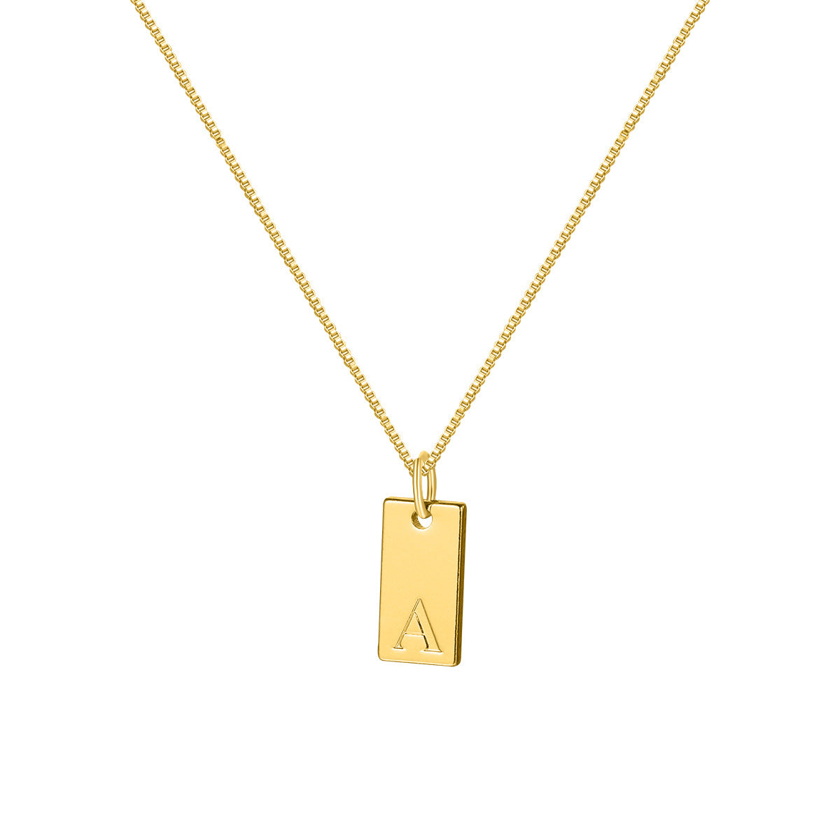 Collar dorado con dije de letra de tu elección, diseño de calidad y belleza.