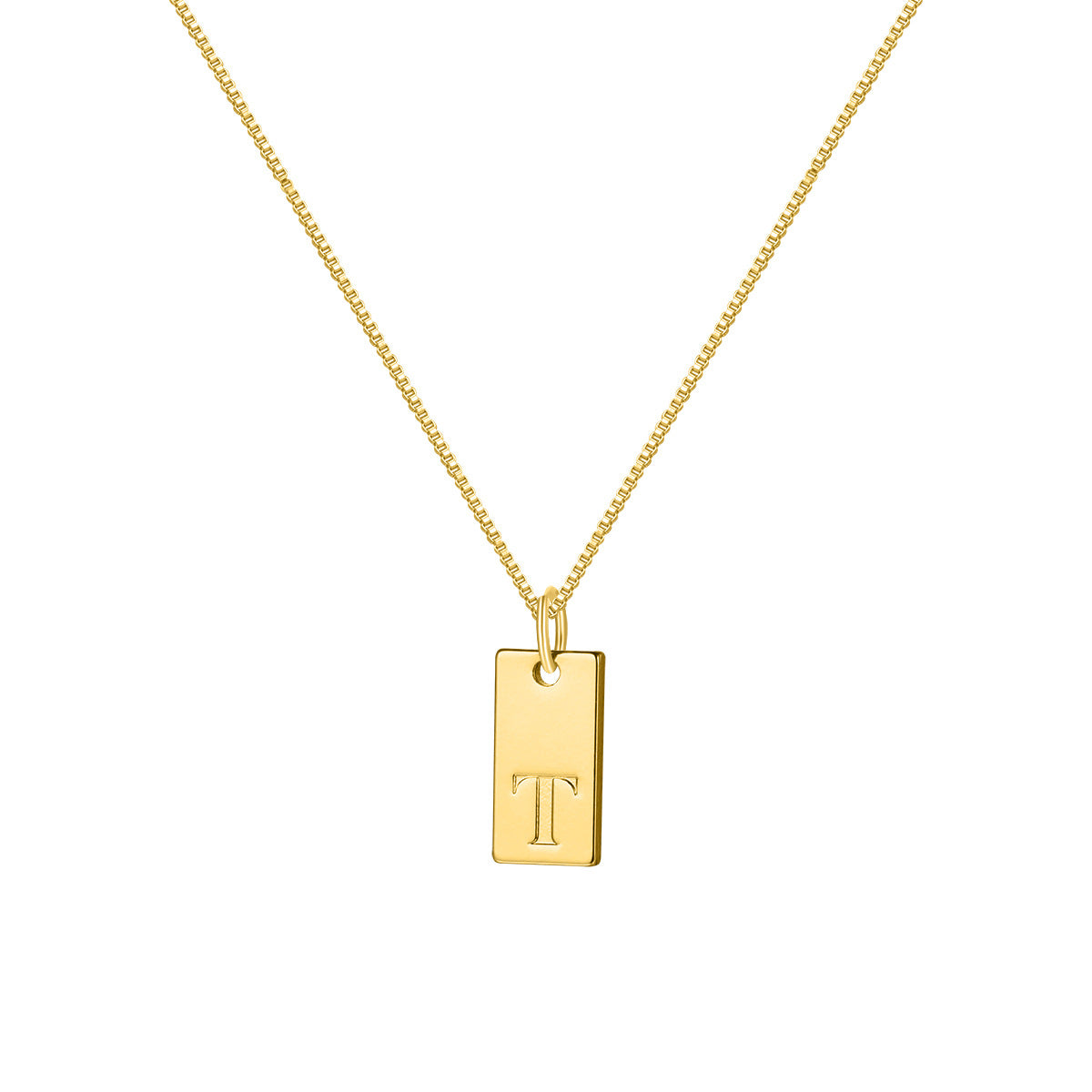 Collar dorado con dije de letra de tu elección, diseño de calidad y belleza.