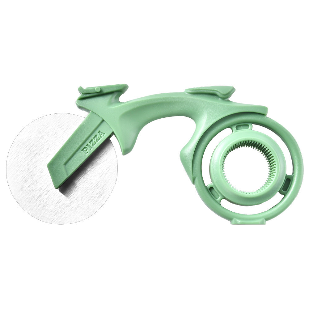 Cuchillo para cortar pizza redondo con forma de motocicleta, instrumento de cocina