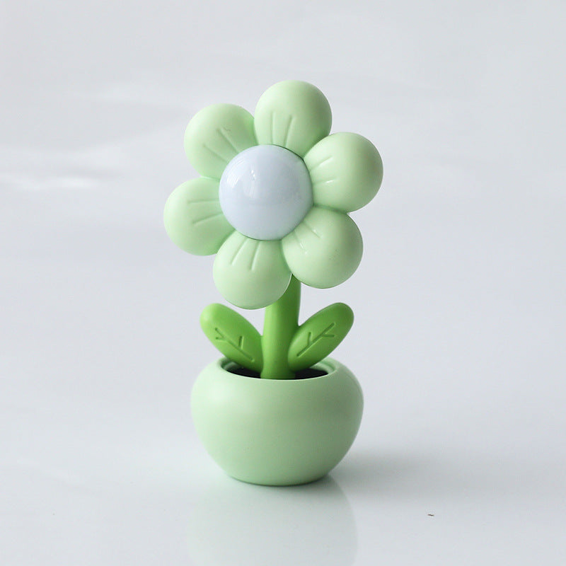 Mini lámpara de noche pequeña y creativa, flor, rotación de 360 grados