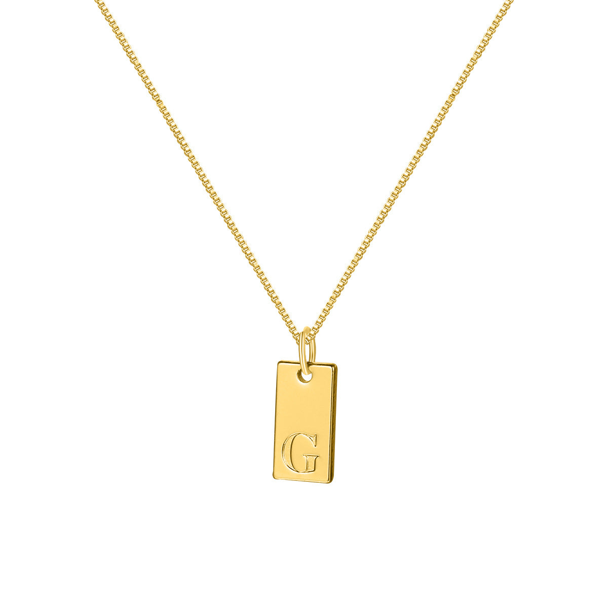 Collar dorado con dije de letra de tu elección, diseño de calidad y belleza.