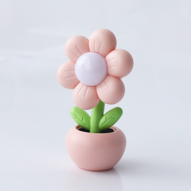Mini lámpara de noche pequeña y creativa, flor, rotación de 360 grados
