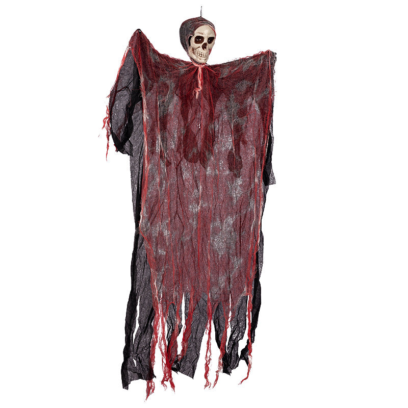 Colgante de fantasma para Halloween, colgantes de calavera de terror con sangre teñida para fiesta de Halloween, Patio, césped, ventana, decoración de la casa