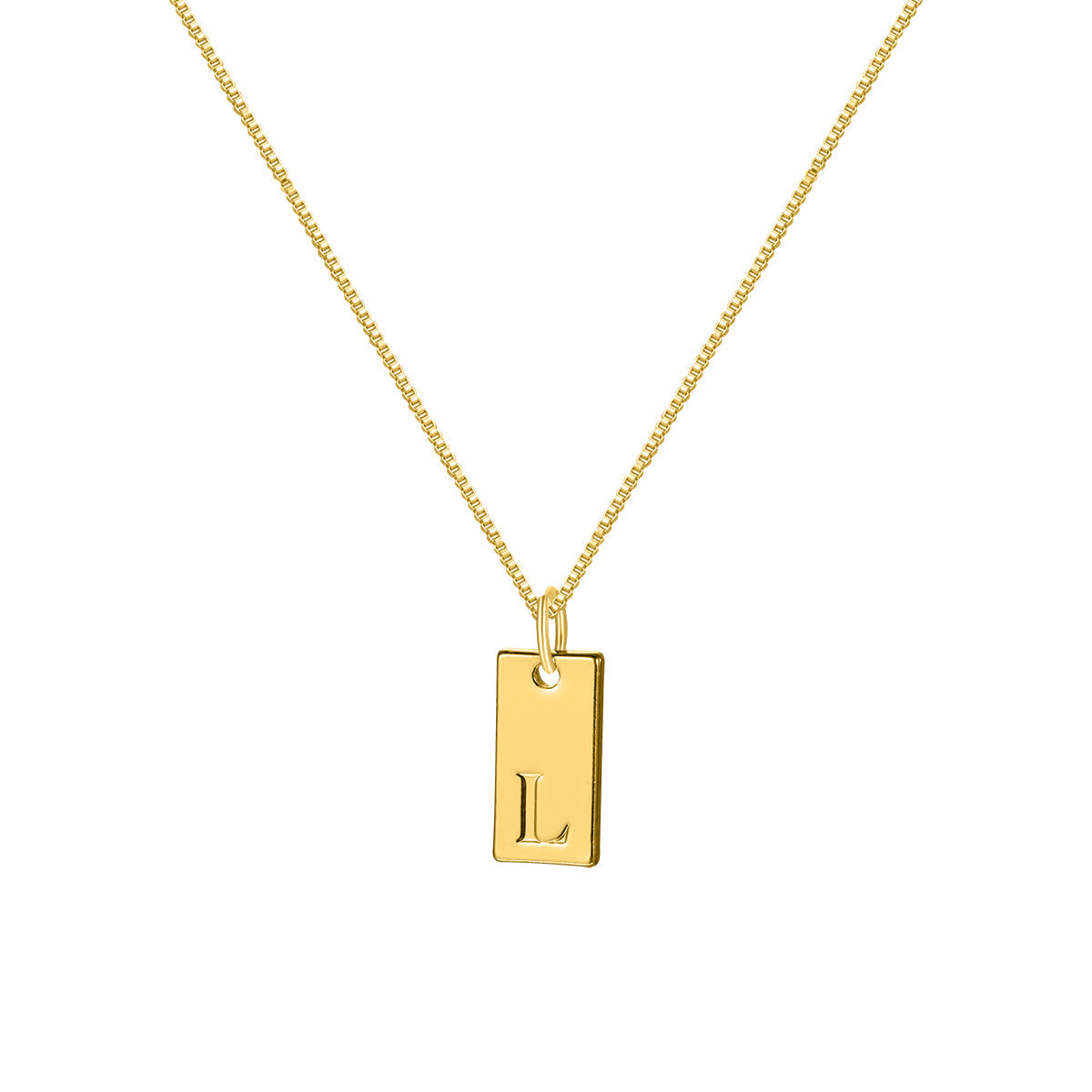 Collar dorado con dije de letra de tu elección, diseño de calidad y belleza.
