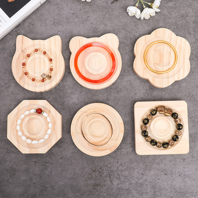 Placa de exhibición de pulseras de joyería de madera, accesorios de tiro