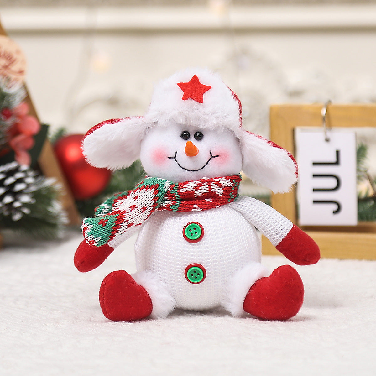 Adornos navideños Dibujos animados Muñeco de nieve viejo Colgante para árbol de Navidad