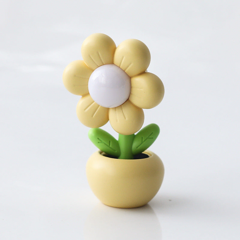 Mini lámpara de noche pequeña y creativa, flor, rotación de 360 grados