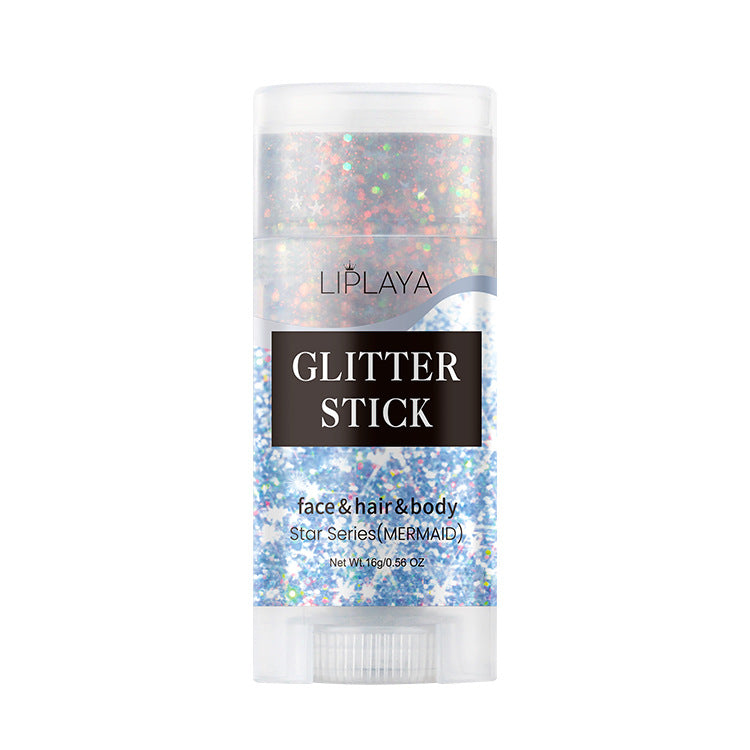 Glitter de Lentejuelas en Sombra de ojos, sombra mágica de tres colores brillantes