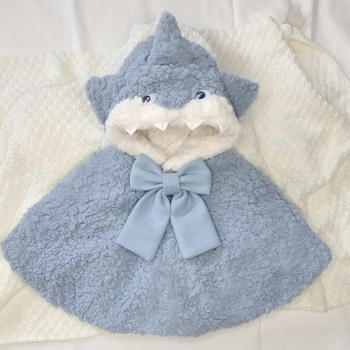 Manta de tiburón para bebé, capa gruesa de doble capa para niño, ropa tridimensional con forro polar