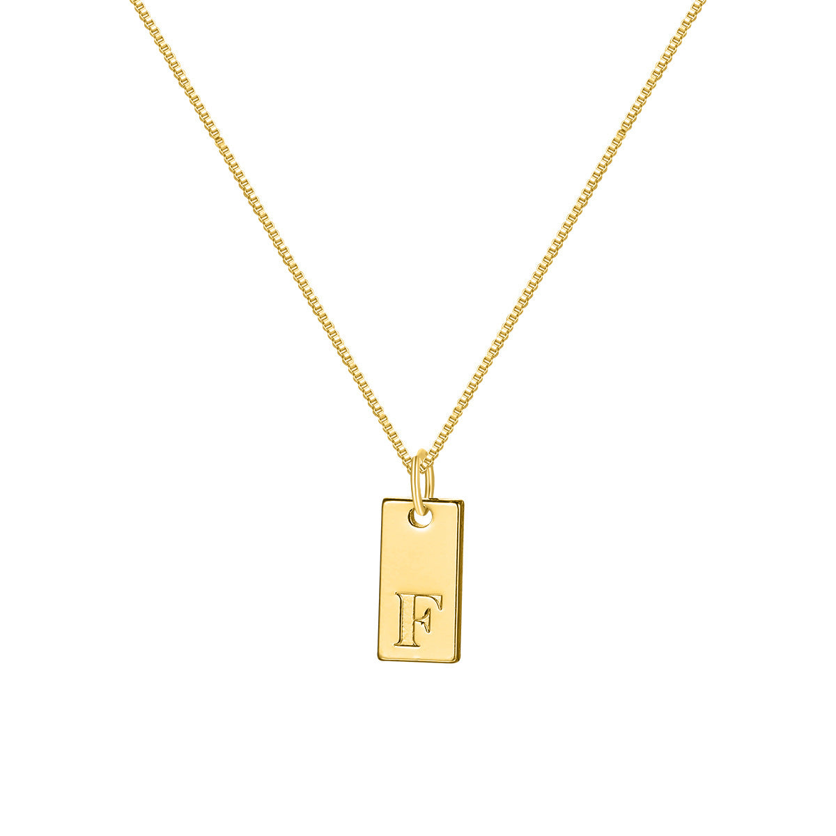 Collar dorado con dije de letra de tu elección, diseño de calidad y belleza.