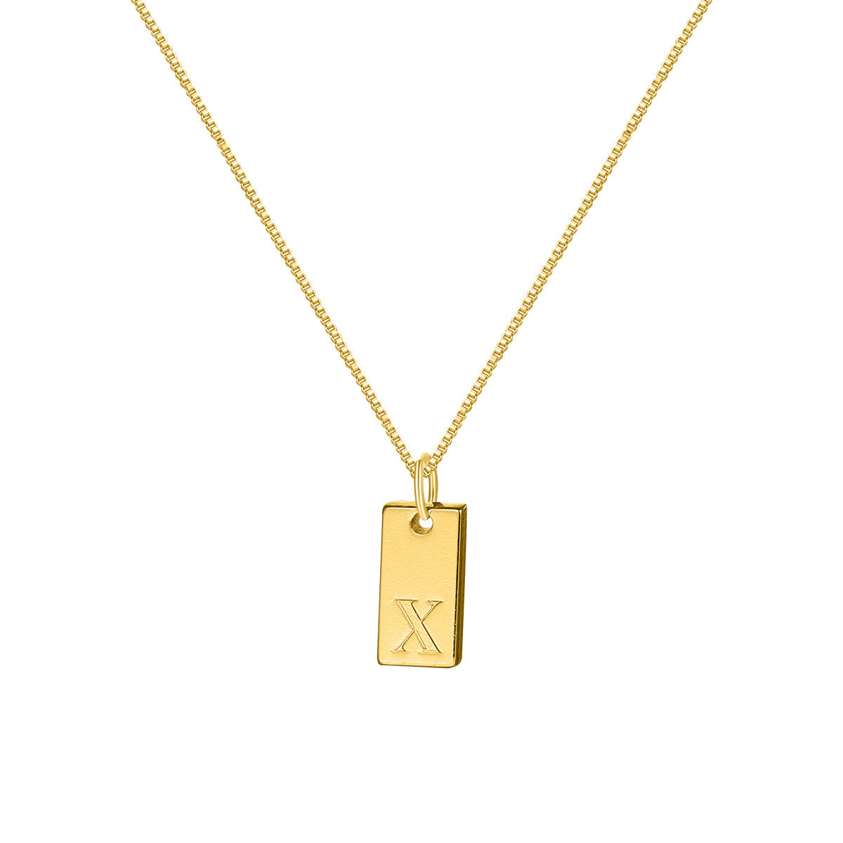 Collar dorado con dije de letra de tu elección, diseño de calidad y belleza.