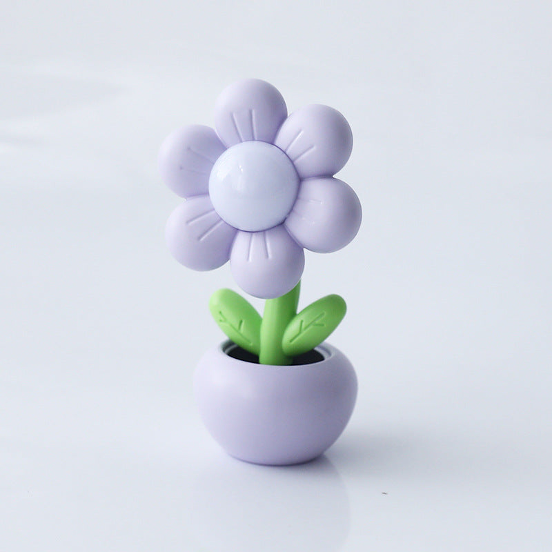 Mini lámpara de noche pequeña y creativa, flor, rotación de 360 grados