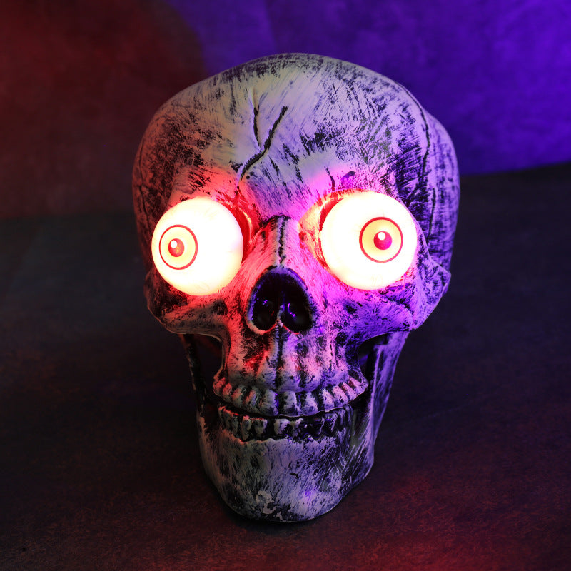 Mano esqueleto decorativo para Halloween, accesorios de decoración de jardín, luz LED, mano fantasma, mano con calavera, luz de enchufe