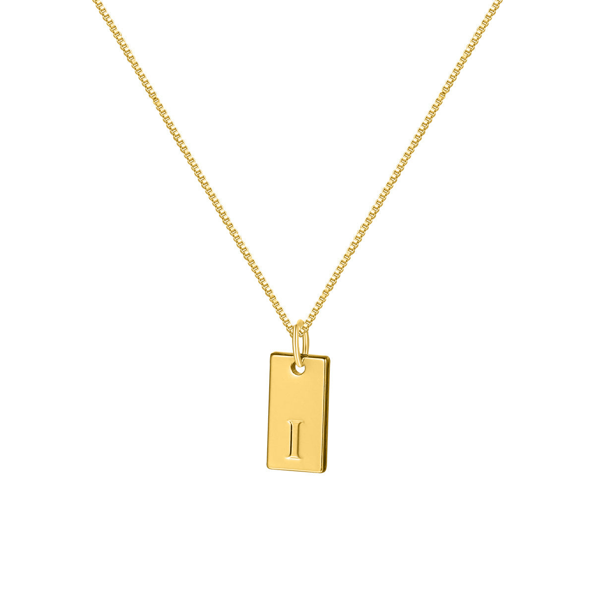 Collar dorado con dije de letra de tu elección, diseño de calidad y belleza.