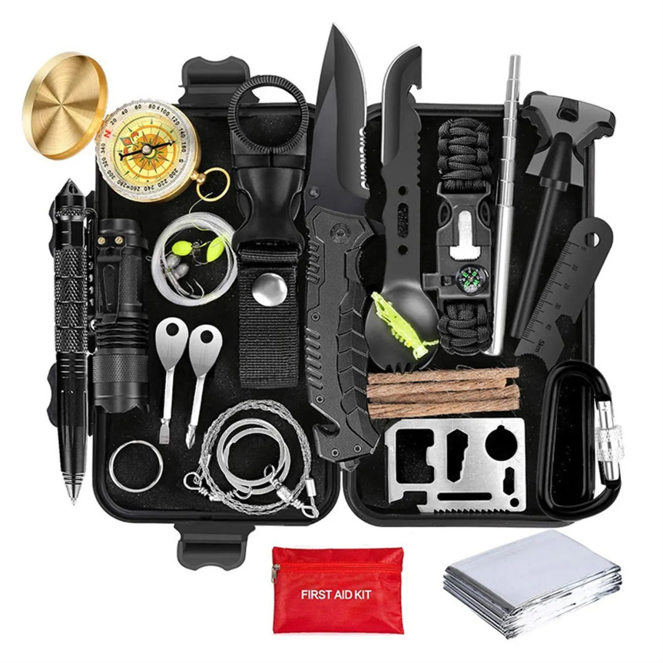 Kit de camping al aire libre Juego de herramientas de supervivencia SOS
