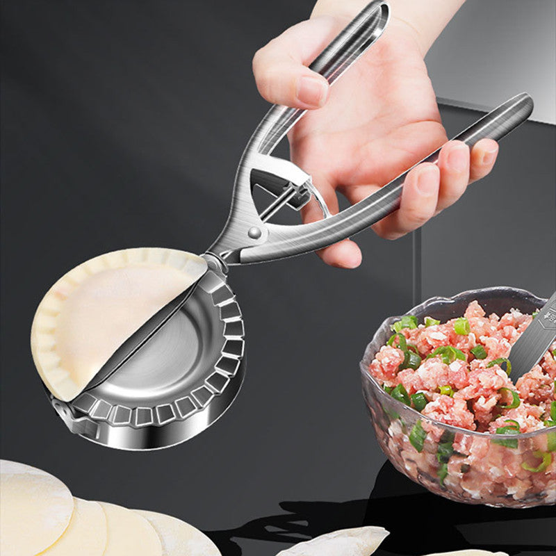 Molde redondo de cocina para hacer pasta, dumplings, máquina de acero inoxidable, herramienta para hornear en casa