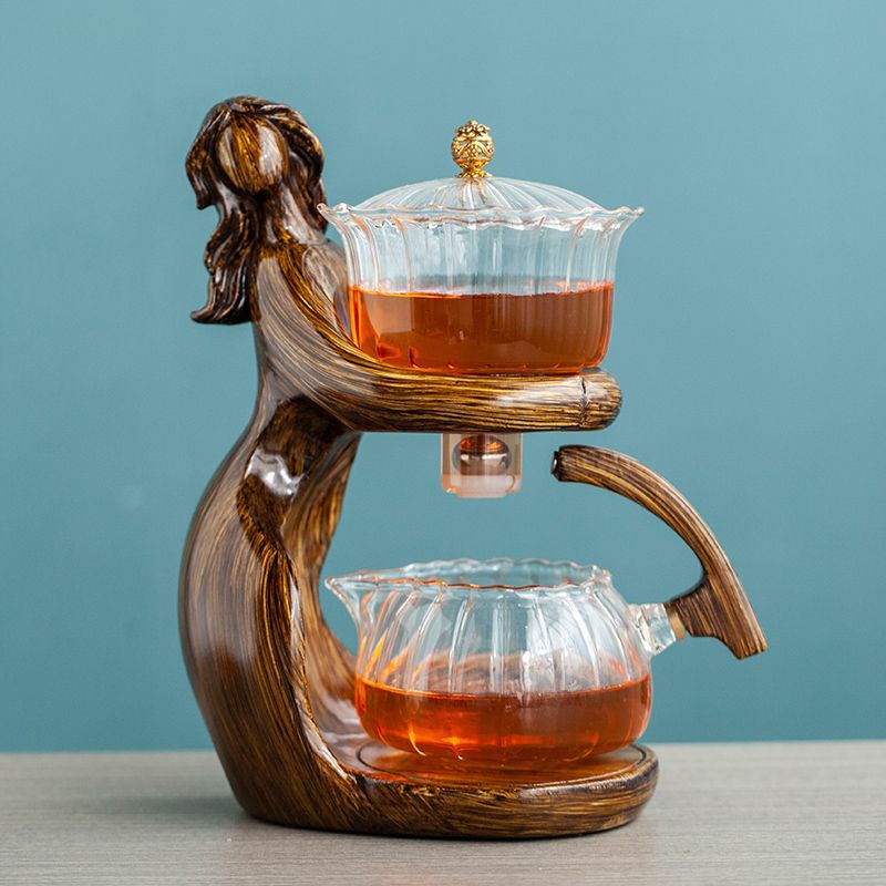 Juego de té, tetera de Kungfu, soporte de vidrio resistente al calor, Base, infusores de té oriental