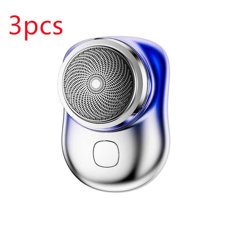 Mini afeitadora inalámbrica, portátil para hombre, recargable por USB, máquina de afeitar de tamaño pequeño, indolora, húmeda y seca