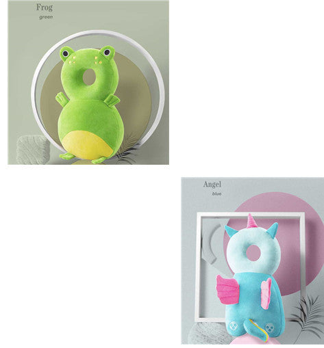 Almohadilla de protección para la cabeza en puro algodón para niños pequeños en divertidos personajes.