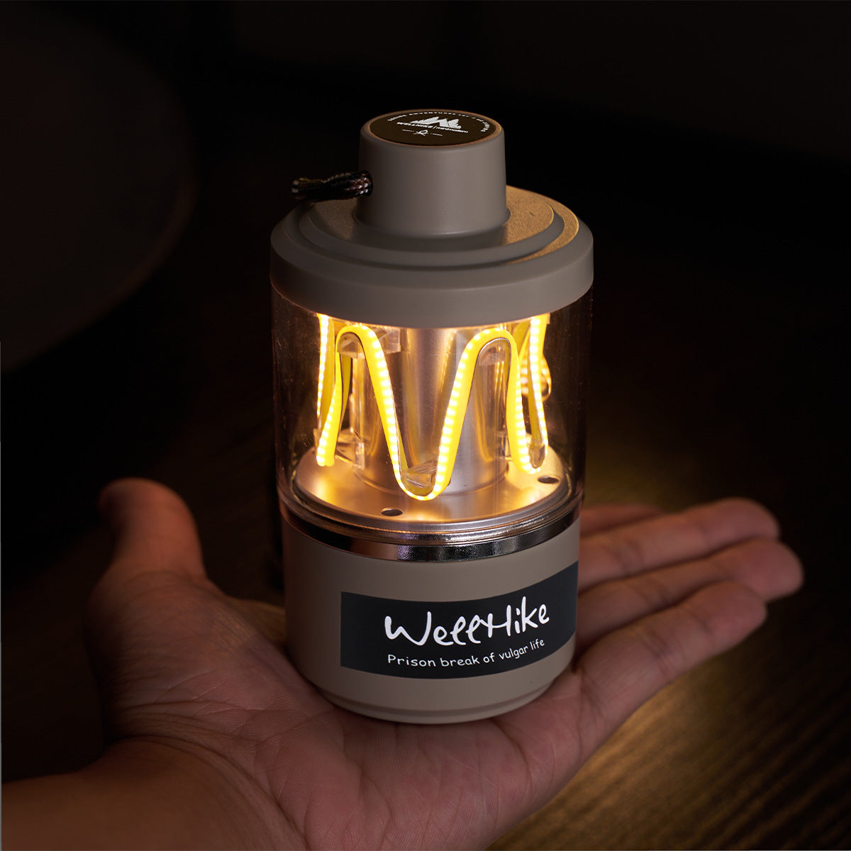 Lámpara de mesa decorativa ligera para acampar al aire libre