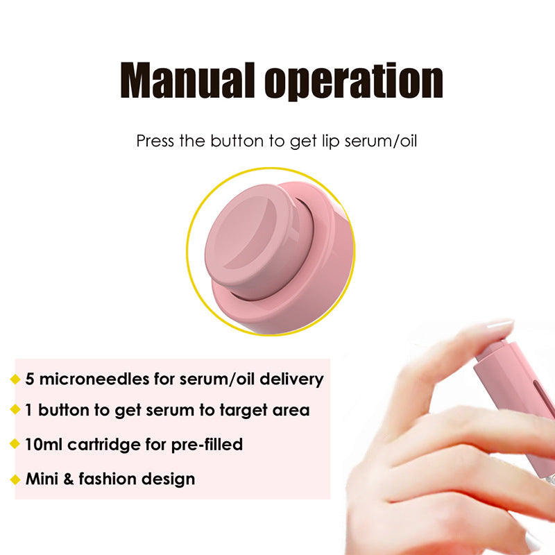 Microrodillo activo para estimulación celular en labios, generación de colágeno, hidratación, activación y regeneración de labios.
