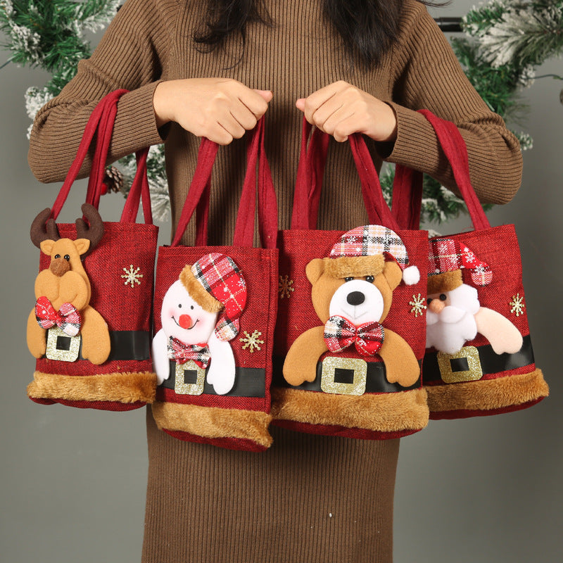 Bolsas pequeñas decorativas para navidad, ideal para decorar el arbol, ambientes festivos
