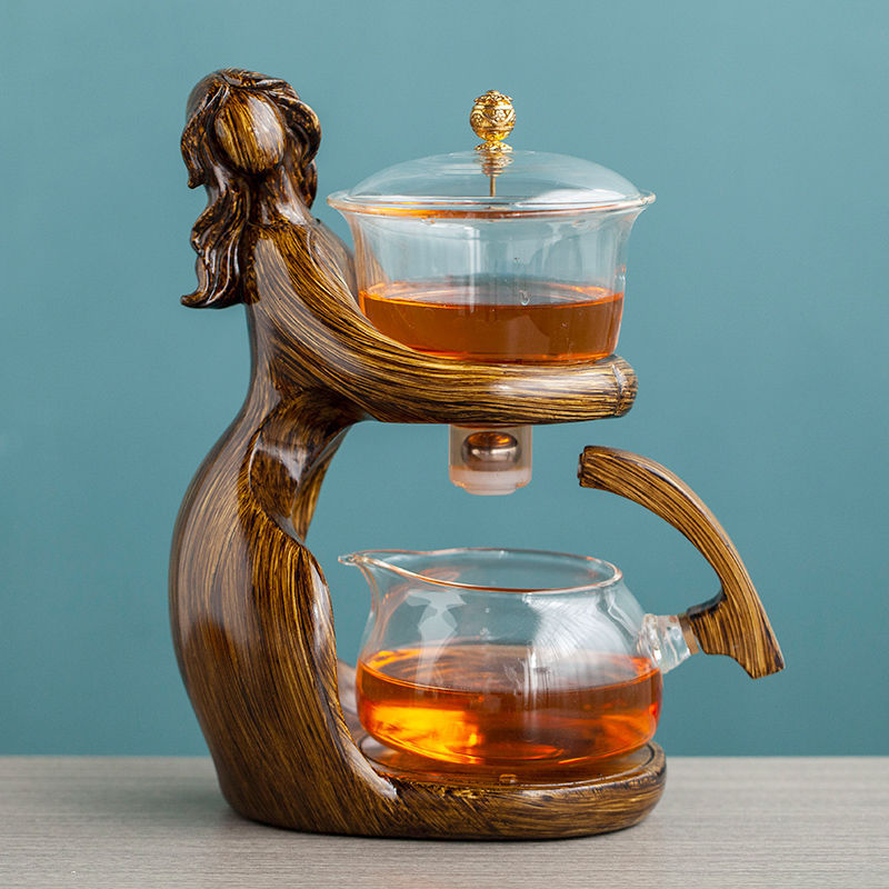 Juego de té, tetera de Kungfu, soporte de vidrio resistente al calor, Base, infusores de té oriental