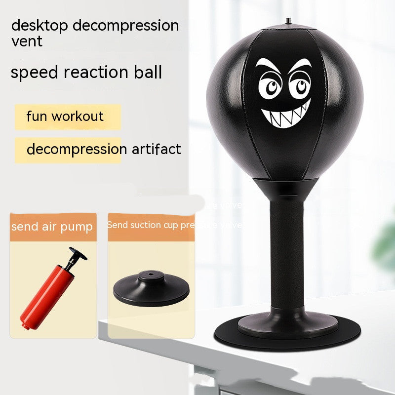 Punching Ball Infantil de Escritorio | Bola de Boxeo Antiestrés con Ventosa – con Bomba de Aire