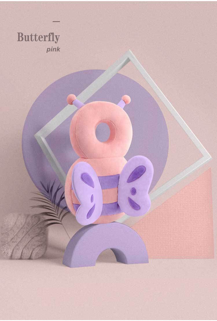 Almohadilla de protección para la cabeza en puro algodón para niños pequeños en divertidos personajes.