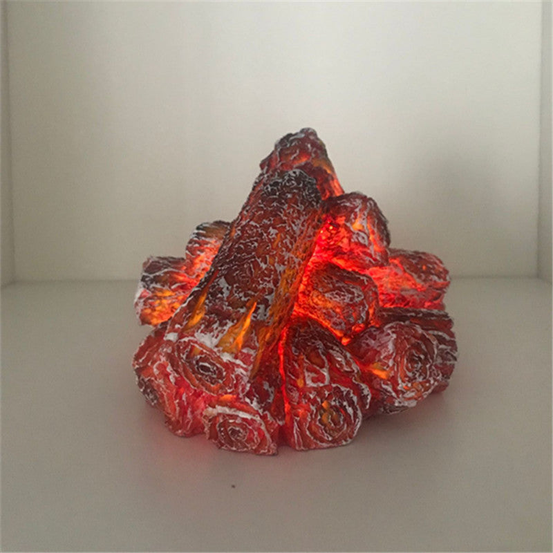 Lámpara de simulación con luz LED simulando fuego de carbón simulado para decoración de ambiente, genial como regalo creativo