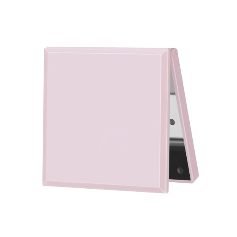 Espejo cosmético portátil plegable de doble cara con luz LED