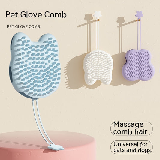 Guantes para acariciar a tu gato, guante de silicona para mascotas, flotador de limpieza, limpieza del cabello