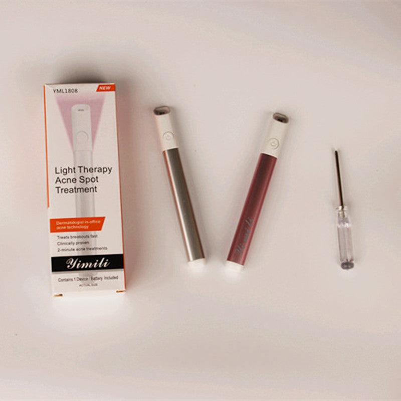 Instrumento de belleza para acné, lápiz para corrección de secuelas de la viruela con luz roja y azul.