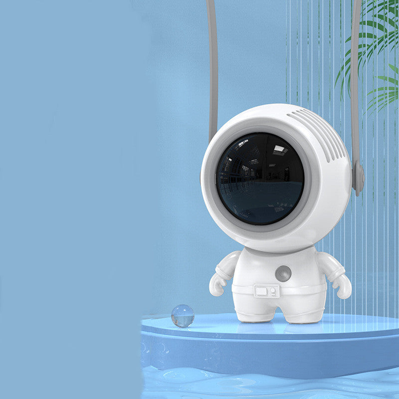 Ventilador personal para el cuello, ventilador pequeño de astronauta recargable por USB, mini ventilador sin aspas