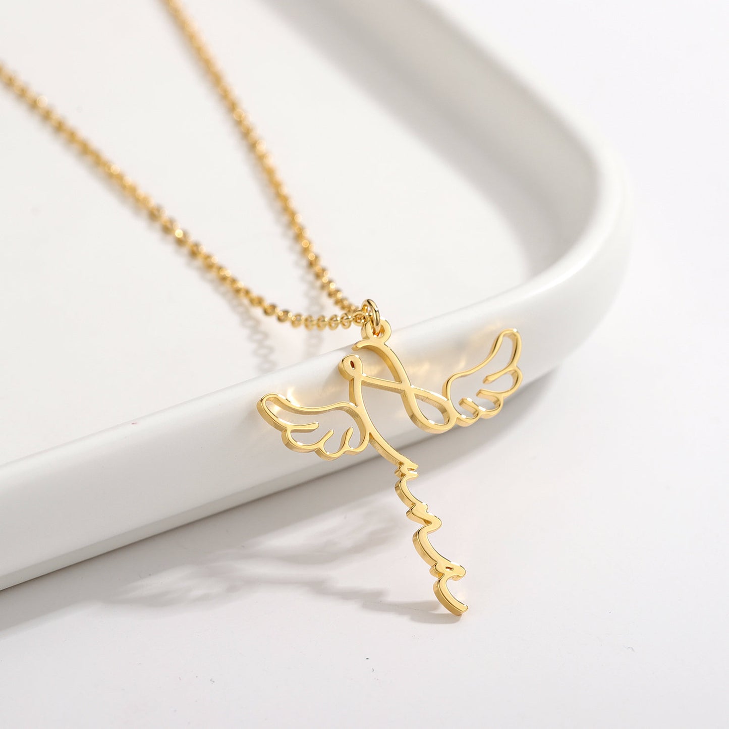 Collar para formar tu NOMBRE con dijes de alas de ángel -