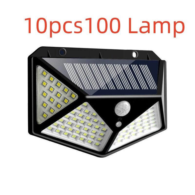 Lámpara de pared solar de 100 LED