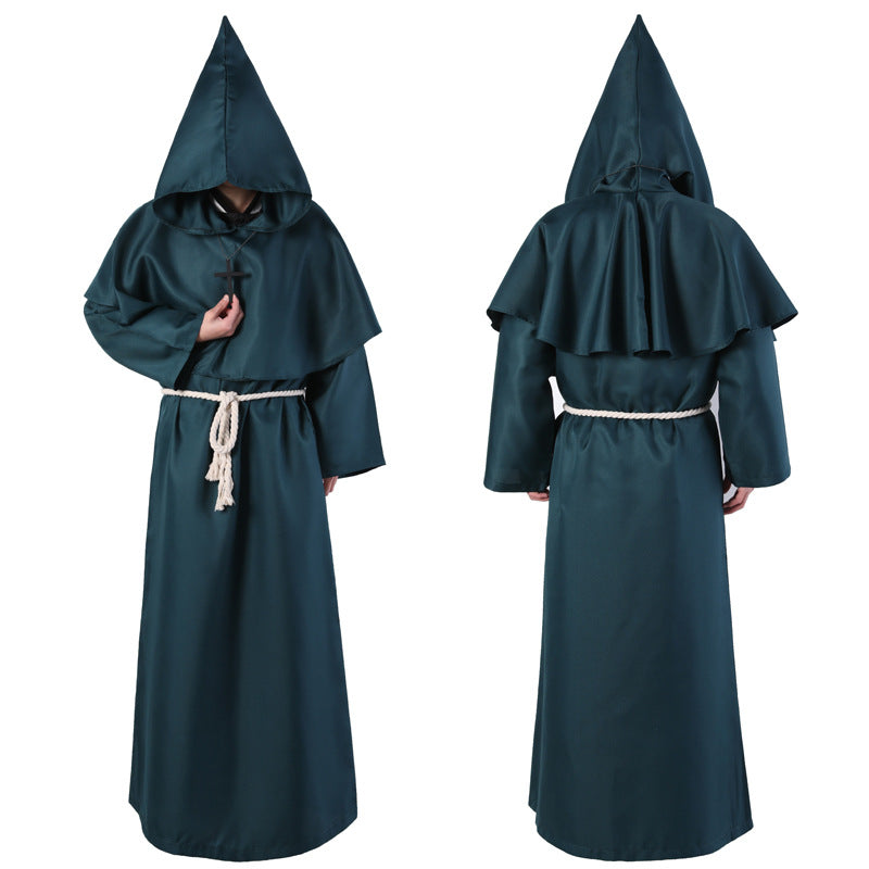 Disfraz de Halloween Disfraz de mago frágil medieval para adultos