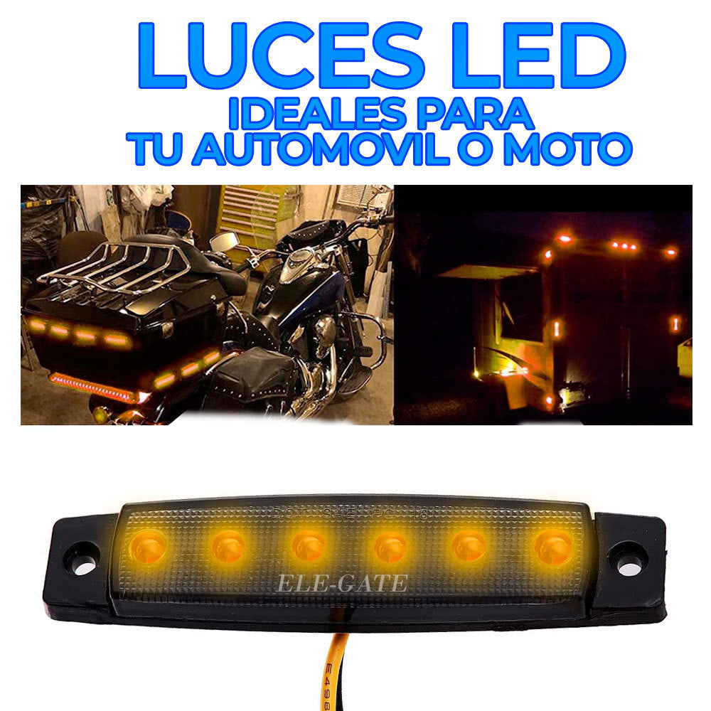 Juego de 10 Luces LED Ámbar para Señalización de automóviles, camiones, remolques