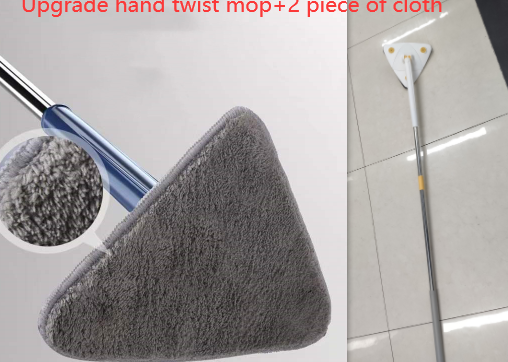 Fregona triangular extensible, fregona de limpieza ajustable giratoria 360 de 110 Cm para bañera, azulejo, suelo, pared