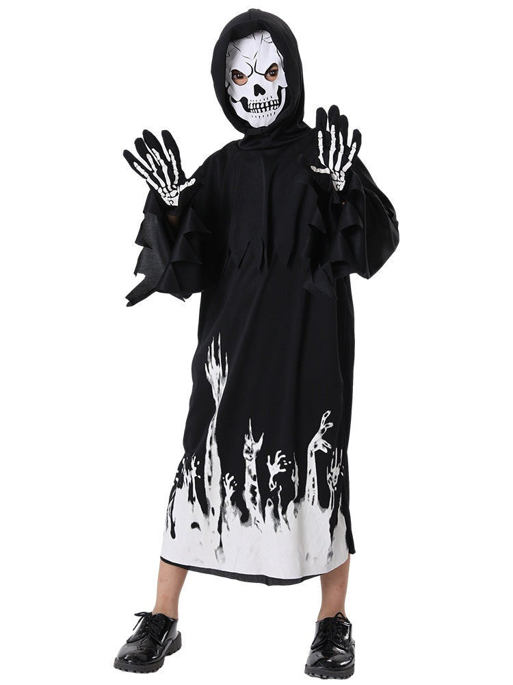 Disfraz de la Muerte para Halloween, Disfraz Luminoso para niños