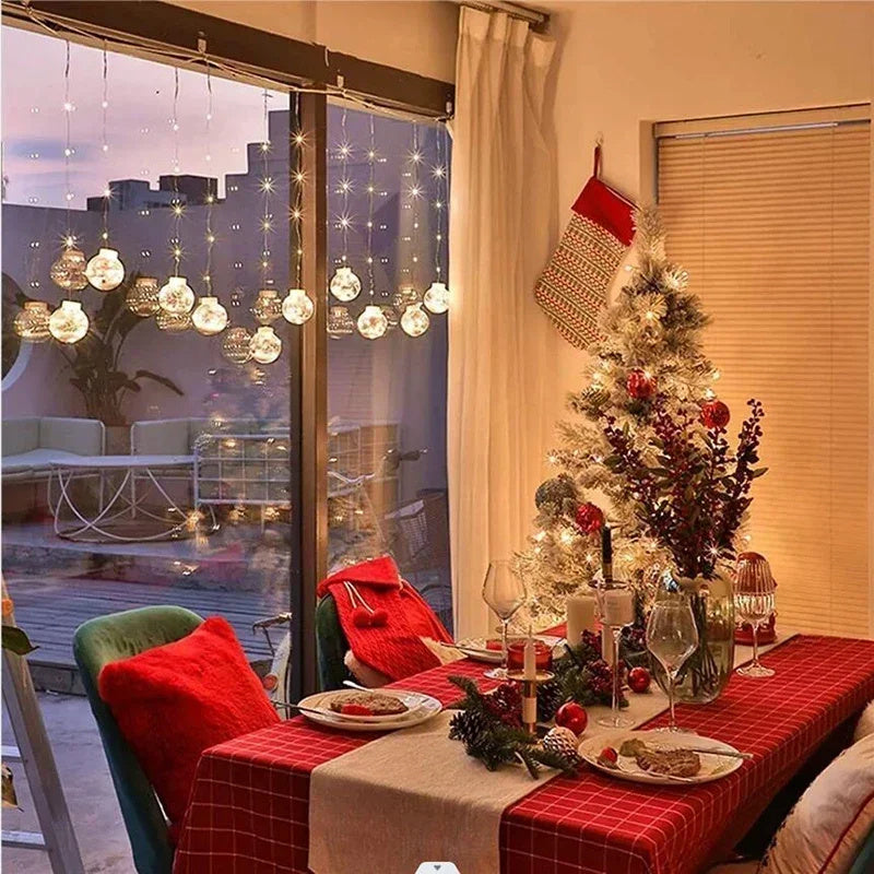 Luces de Navidad para Ventanas ⛄🎅 – Ambiente Cálido y Festivo