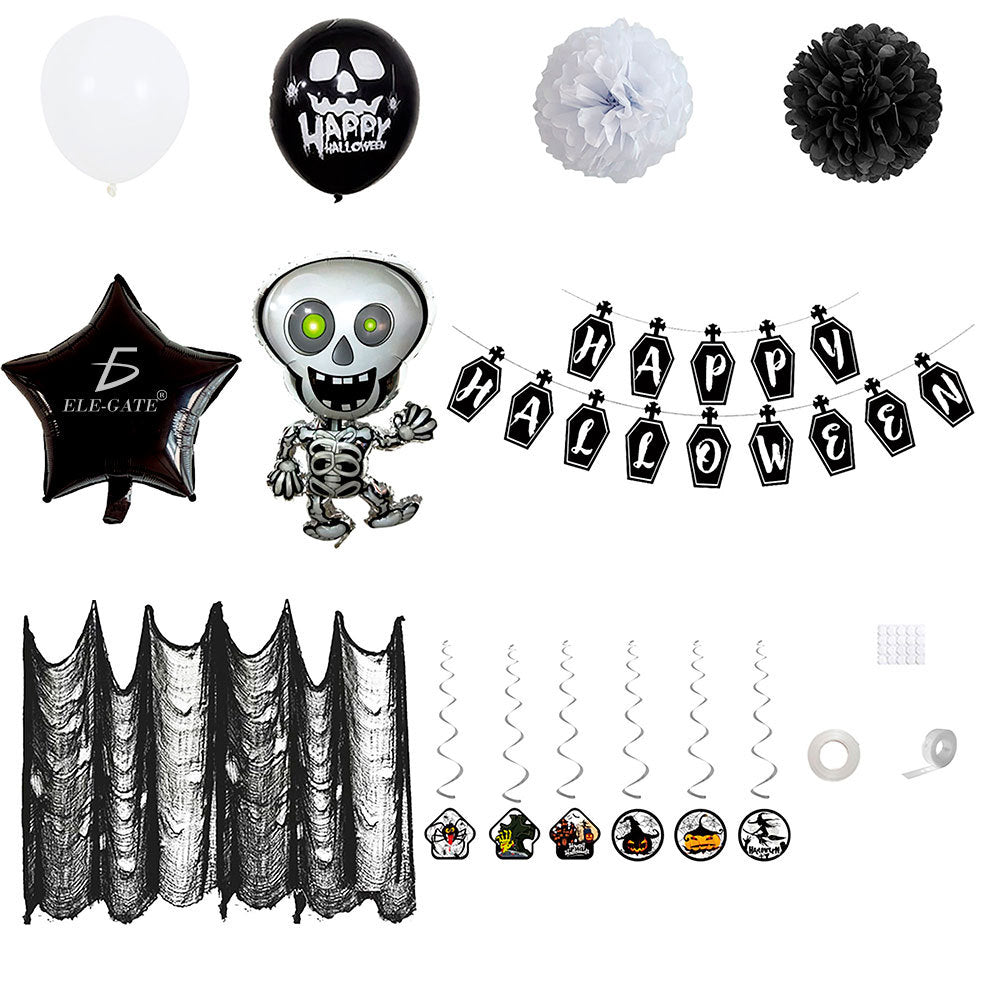 Decoraciones Espeluznantes para Cumpleaños cerca de Halloween – Ambiente Perfecto y Fácil de Instalar