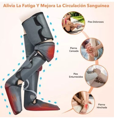 Masajeador Eléctrico para pies y Piernas, Botas Compresión Aire de uso terapéutico y analgésico
