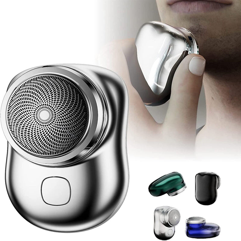 Mini afeitadora inalámbrica, portátil para hombre, recargable por USB, máquina de afeitar de tamaño pequeño, indolora, húmeda y seca