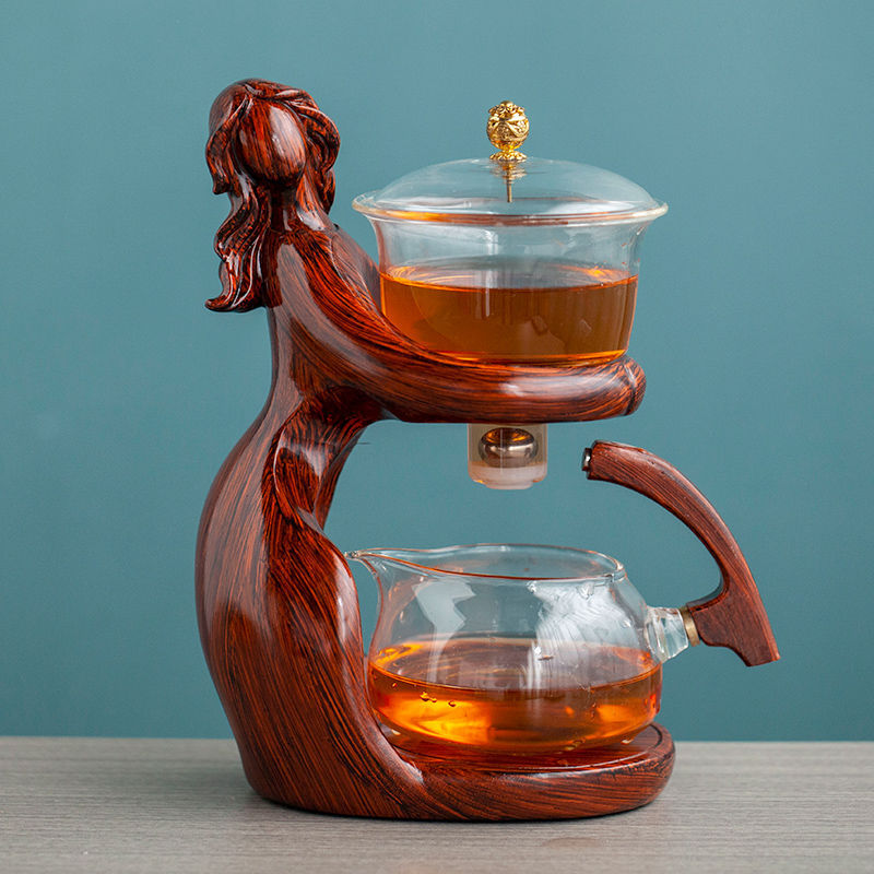 Juego de té, tetera de Kungfu, soporte de vidrio resistente al calor, Base, infusores de té oriental