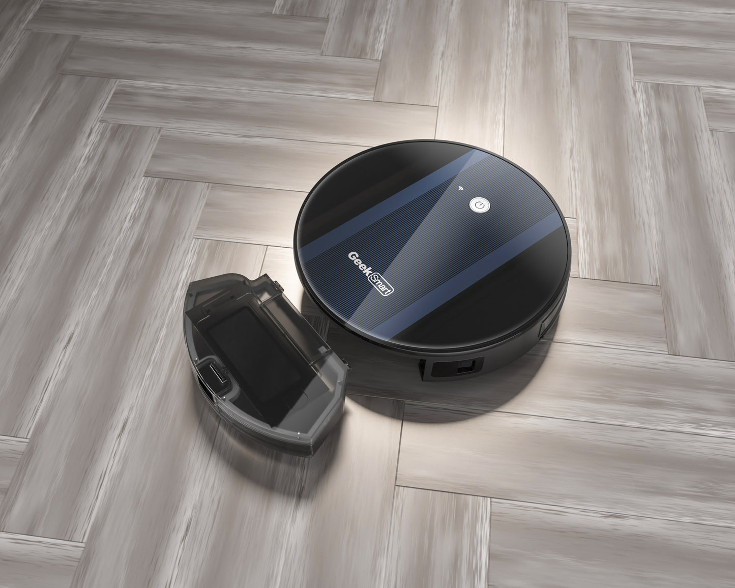 Robot aspirador inteligente Geek G6 Plus, ultrafino, fuerte succión de 1800 Pa, autocarga automática, conectividad WiFi, control de aplicaciones