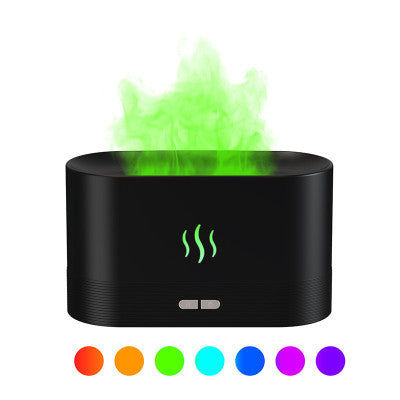 Humidificador de llama ultrasónico USB, difusor de Aroma de llama de fuego de aceite esencial colorido Led RGB