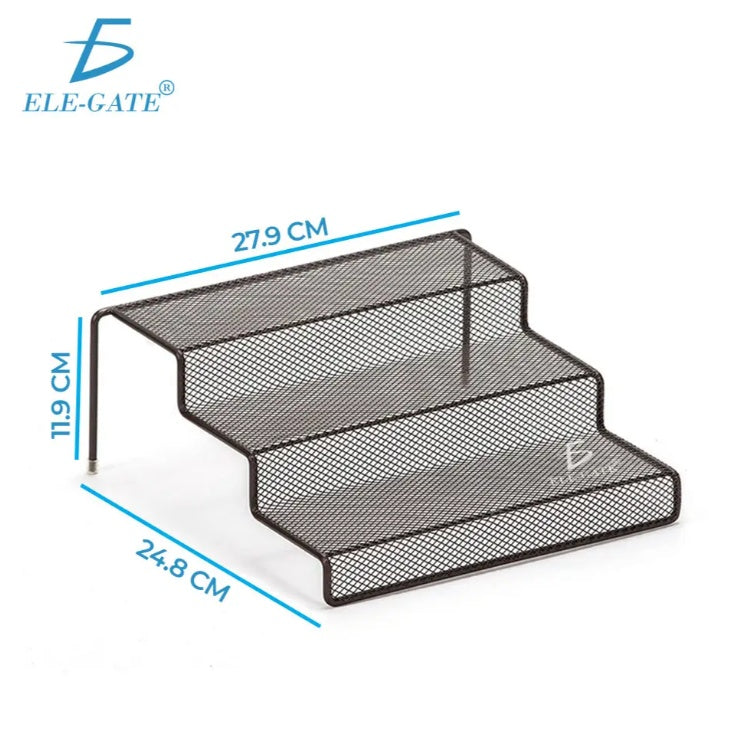 Organizador de Cocina de Malla Metálica 3 Niveles Expandible | Para Especias y Más